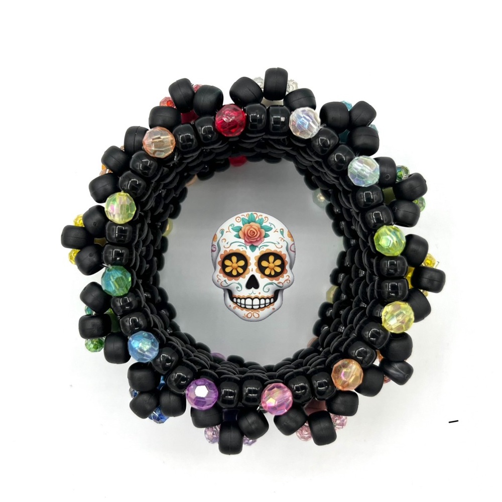 ❌SOLD❌💀☠️”Day of the Dead Sugar Skulls” Cuff